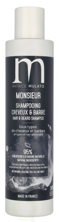 Patrice Mulato P. Mulato Monsieur Hair & Beard Shampoo 200 ml in de groep BEAUTY & HEALTH / Haar & Styling / Haarverzorging / Shampoo bij TP E-commerce Nordic AB (D08279)