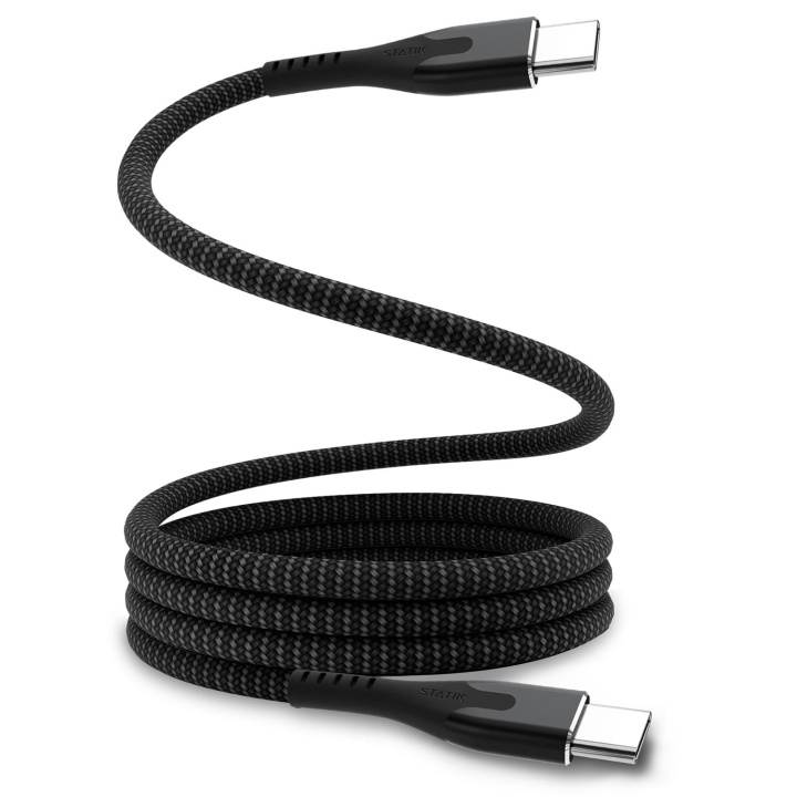 STATIK Magnetisk Kabel Magstack Pro USB-C Till USB-C Svart 1m in de groep COMPUTERS & RANDAPPARATUUR / Computerkabels / USB / USB-C bij TP E-commerce Nordic AB (D09184)