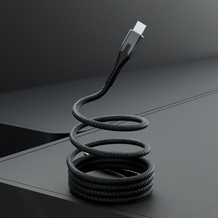 STATIK MagStack Magnetic Cable Pro USB-C to USB-C 2m Black in de groep COMPUTERS & RANDAPPARATUUR / Computerkabels / USB / USB-C bij TP E-commerce Nordic AB (D09185)