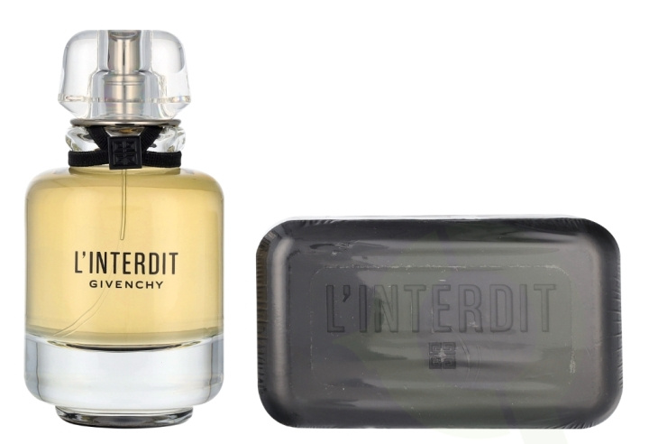 Givenchy L\'Interdit Giftset 200 ml Edp Spray 50ml/Perfumed Soap 150gr in de groep BEAUTY & HEALTH / Geuren & Parfum / Parfum / Parfum voor haar bij TP E-commerce Nordic AB (D09472)