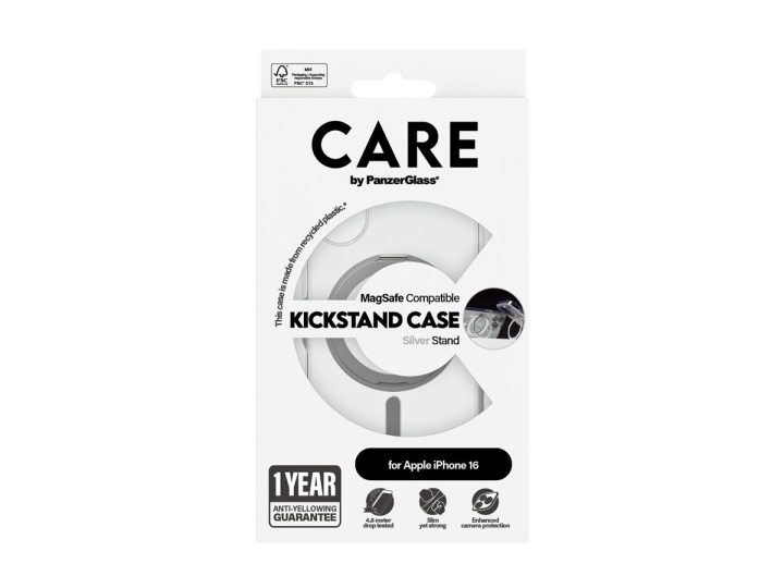 PanzerGlass CARE by PanzerGlass Protective Cover Silver Transparent Apple iPhone 16 in de groep SMARTPHONE & TABLETS / Mobielbescherming / Apple / iPhone 16 bij TP E-commerce Nordic AB (D10369)