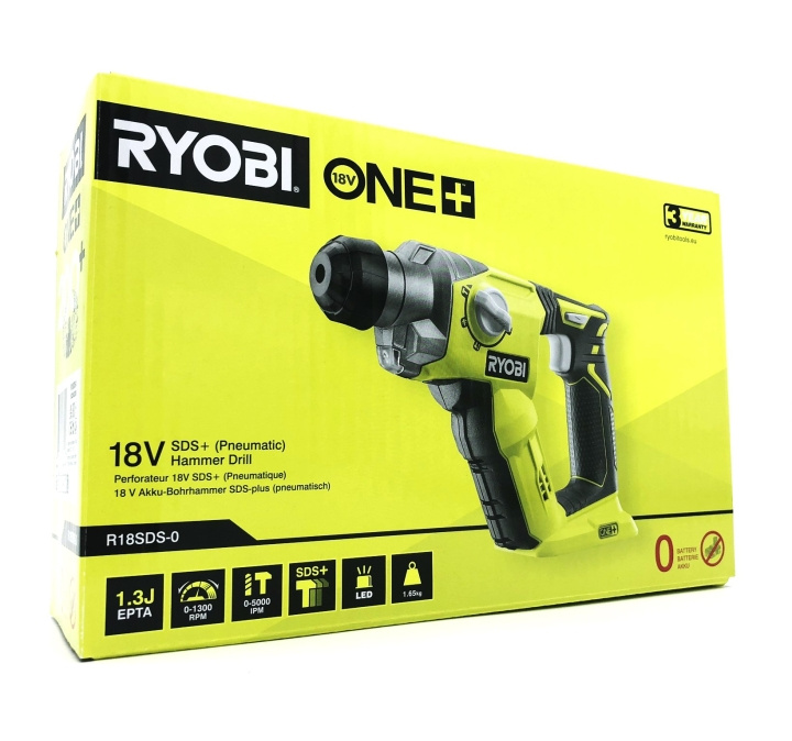 Ryobi One+ R18SDS-0 Rotary hammer No battery 18V 1.3Joule in de groep HUISHOUDEN & TUIN / Gereedschap / Overig Elektrisch Gereedschap bij TP E-commerce Nordic AB (D10372)