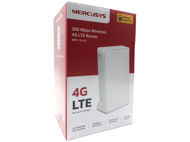 TP-Link Mercusys MB110-4G V1 wireless router Desktop in de groep COMPUTERS & RANDAPPARATUUR / Netwerk / Routers bij TP E-commerce Nordic AB (D10573)