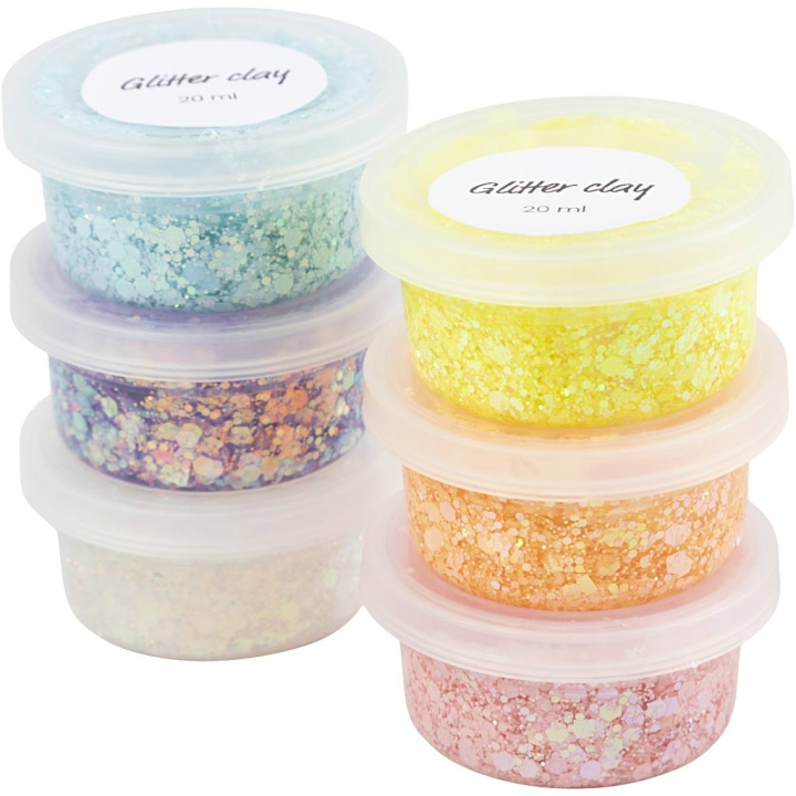 Creative Toys Doe-het-zelf pakket - Glitterklei 6 st. (78745) in de groep SPEELGOED, KINDER- & BABYPRODUCTEN / Speelgoed / Speelklei, speelzand en accessoires bij TP E-commerce Nordic AB (D11001)