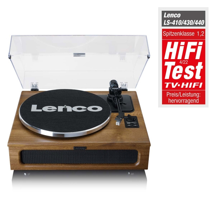 Lenco Platenspeler met 4 ingebouwde luidsprekers en bluetooth-ontvangst Wood in de groep HOME ELECTRONICS / Audio & Beeld / Thuisbioscoop, Hifi en Draagbaar / Compacte stereo- en platenspelers bij TP E-commerce Nordic AB (D11438)