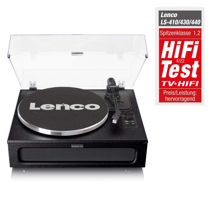 Lenco Platenspeler met 4 ingebouwde luidsprekers en bluetooth-ontvangst Zwart in de groep HOME ELECTRONICS / Audio & Beeld / Thuisbioscoop, Hifi en Draagbaar / Compacte stereo- en platenspelers bij TP E-commerce Nordic AB (D11439)