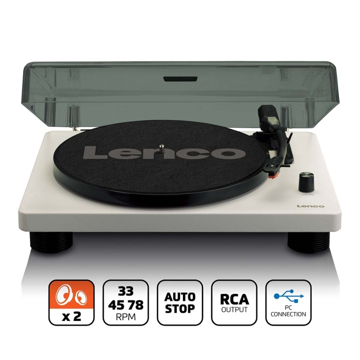 Lenco Platenspeler met ingebouwde luidsprekers USB-codering Grijs in de groep HOME ELECTRONICS / Audio & Beeld / Thuisbioscoop, Hifi en Draagbaar / Compacte stereo- en platenspelers bij TP E-commerce Nordic AB (D11440)