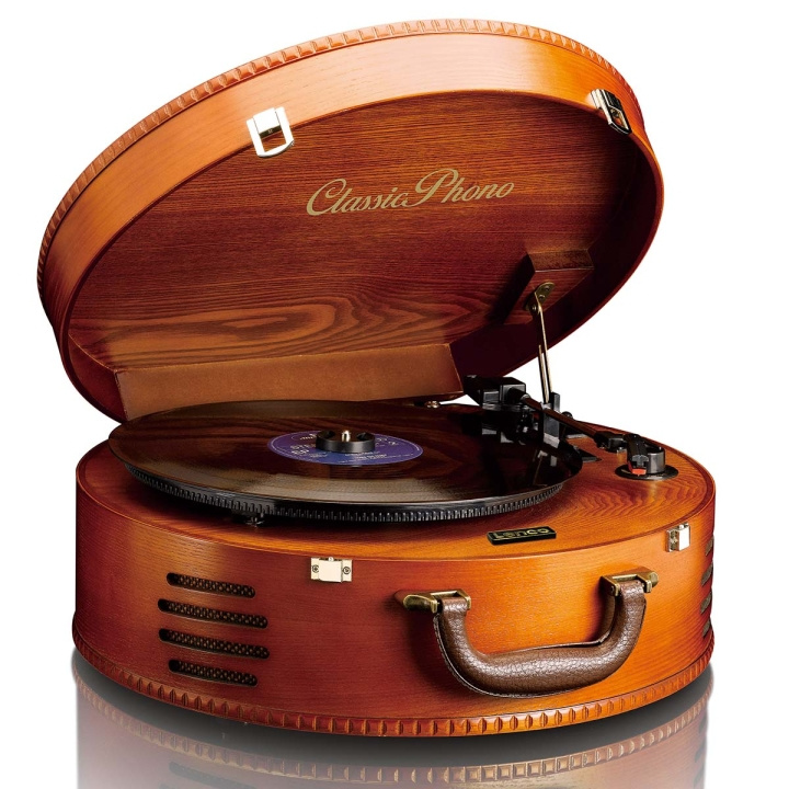 Lenco Retro platenspeler met 2 ingebouwde luidsprekers Bruin in de groep HOME ELECTRONICS / Audio & Beeld / Thuisbioscoop, Hifi en Draagbaar / Compacte stereo- en platenspelers bij TP E-commerce Nordic AB (D11443)