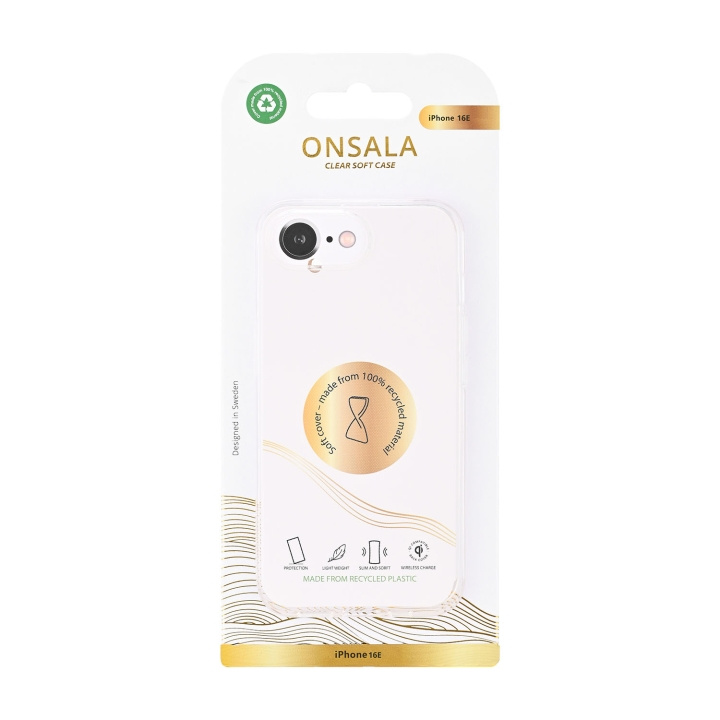 Onsala Mobilskal iPhone 16E Återvunnen TPU Transparent in de groep SMARTPHONE & TABLETS / Mobielbescherming / Apple / iPhone 16 bij TP E-commerce Nordic AB (D12003)