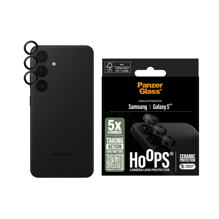PanzerGlass Hoops keramische lensbeschermer Samsung Galaxy S25 in de groep SMARTPHONE & TABLETS / Mobielbescherming / Samsung bij TP E-commerce Nordic AB (D12420)