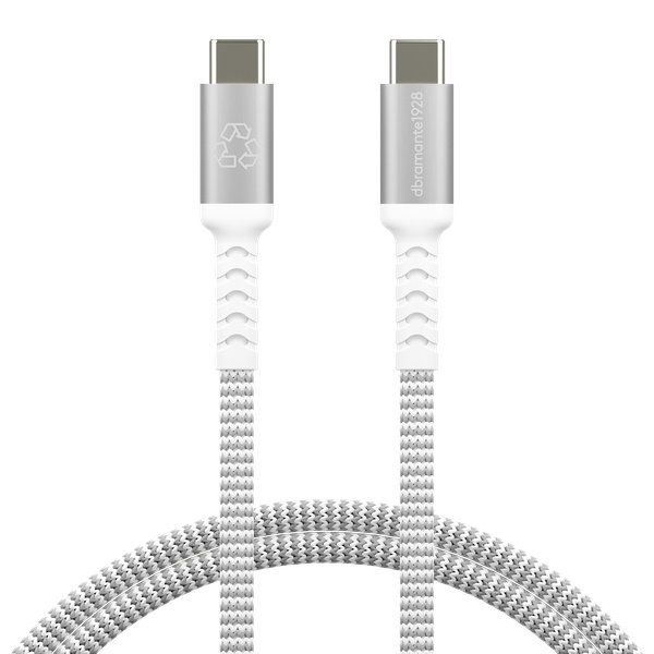dbramante1928 Gevlochten USB-C naar USB-C kabel - 1,2 m - Grijs in de groep COMPUTERS & RANDAPPARATUUR / Computerkabels / USB / USB-C bij TP E-commerce Nordic AB (D12636)