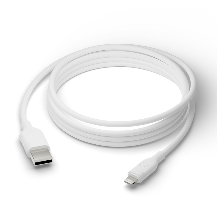dbramante1928 Opladen - Kabel - USB-A naar MFI Lightning, TPE, 1,2m - Wit in de groep SMARTPHONE & TABLETS / Opladers & Kabels / Kabels / Kabels Lightning bij TP E-commerce Nordic AB (D12692)