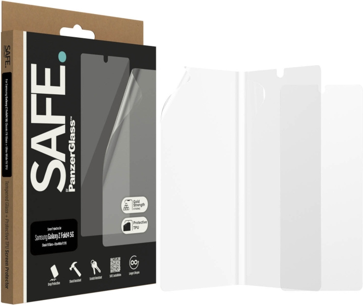 SAFE door PanzerGlass beschermfolie, Samsung Galaxy Z Fold4 5G in de groep SMARTPHONE & TABLETS / Mobielbescherming / Samsung bij TP E-commerce Nordic AB (D13453)