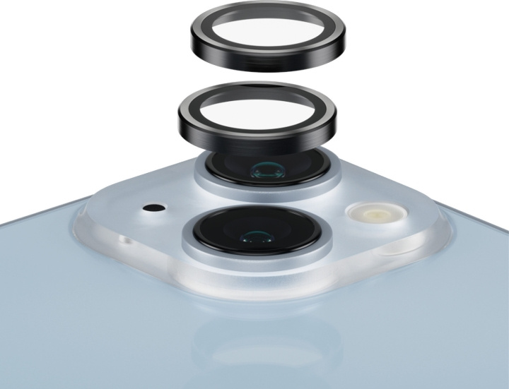 PanzerGlass Hoepels cameralens cover, iPhone 14 / 14 Plus, zwart in de groep SMARTPHONE & TABLETS / Mobielbescherming / Apple / iPhone 14 bij TP E-commerce Nordic AB (D13491)