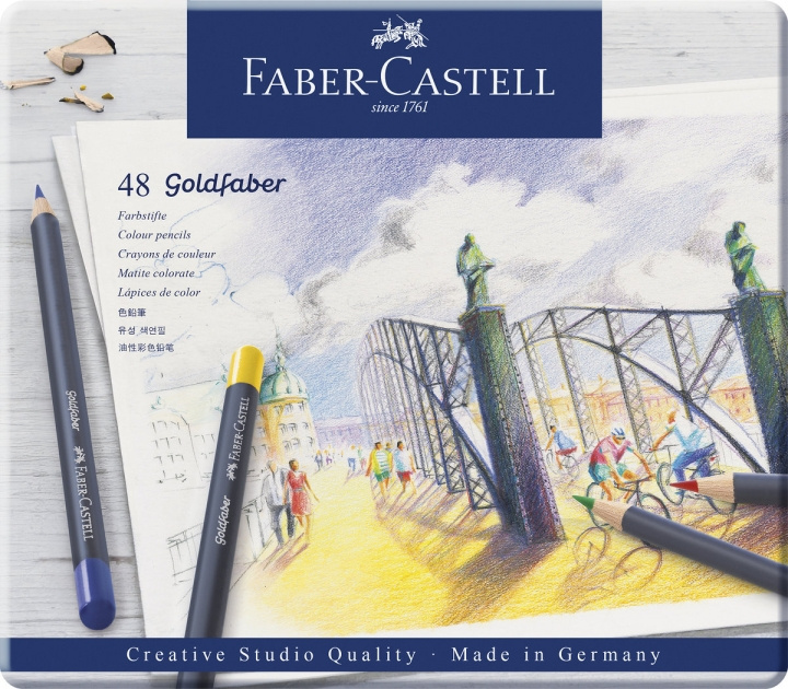 Faber-Castell Goldfaber kleurpotlood blik van 48 in de groep SPORT, VRIJE TIJD & HOBBY / Hobby / Schilderen & tekenen / Pennen, kleurpotloden en inkt bij TP E-commerce Nordic AB (D13874)