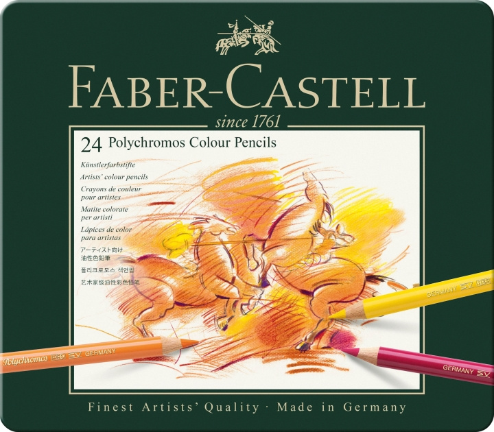 Faber-Castell Polychromos kleurpotlood, blik van 24 (110024) in de groep SPORT, VRIJE TIJD & HOBBY / Hobby / Schilderen & tekenen / Pennen, kleurpotloden en inkt bij TP E-commerce Nordic AB (D13905)