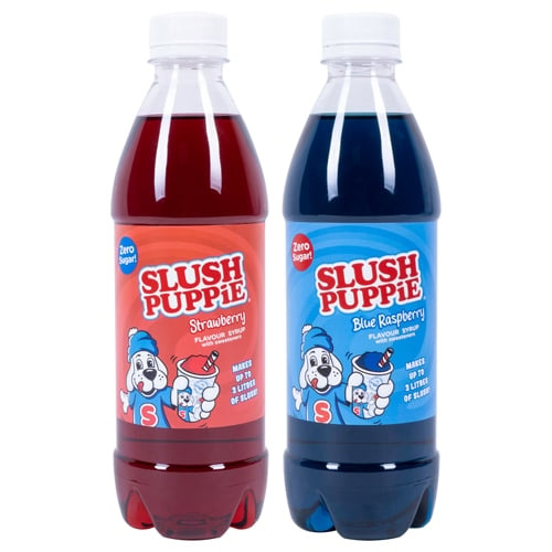 Fizz Creations SLUSH PUPPiE Suikervrij 2 pak Siropen - Framboos & Aardbei - 500ml in de groep HUISHOUDEN & TUIN / Keukengerei / Wijn- & Drankaccessoires bij TP E-commerce Nordic AB (D14057)