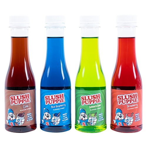 Fizz Creations SLUSH PUPPiE ORIG 4x180ml Siroop Set-BLR/STRW/C/LL in de groep HUISHOUDEN & TUIN / Keukengerei / Wijn- & Drankaccessoires bij TP E-commerce Nordic AB (D14388)