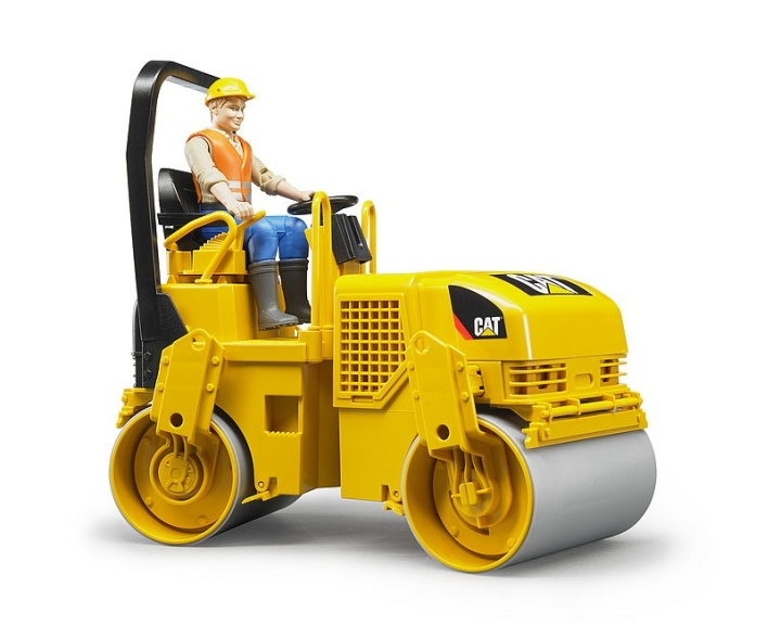 Bruder Caterpillar asfalttrommelverdichter (02433) in de groep SPEELGOED, KINDER- & BABYPRODUCTEN / Speelgoed / Speelgoedauto\'s bij TP E-commerce Nordic AB (D14393)
