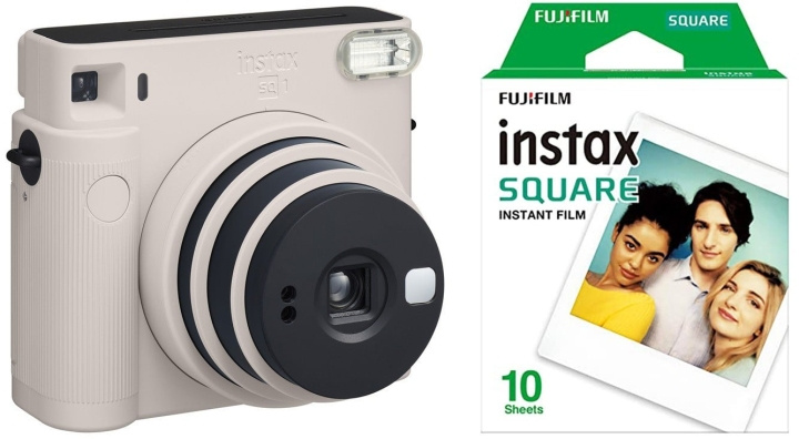 Fuji Instax Instant Camera SQ1 + 10 Opnamen - Wit in de groep HOME ELECTRONICS / Foto & Video / Camera\'s bij TP E-commerce Nordic AB (D14413)