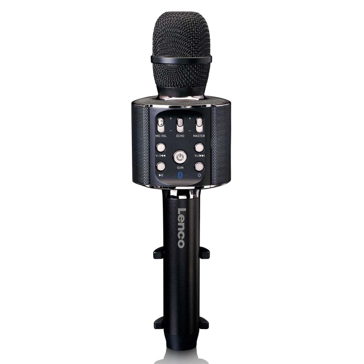 Lenco Bluetooth® karaokemicrofoon met luidspreker & verlichting Zwart in de groep HOME ELECTRONICS / Audio & Beeld / Handmicrofoons bij TP E-commerce Nordic AB (D14667)