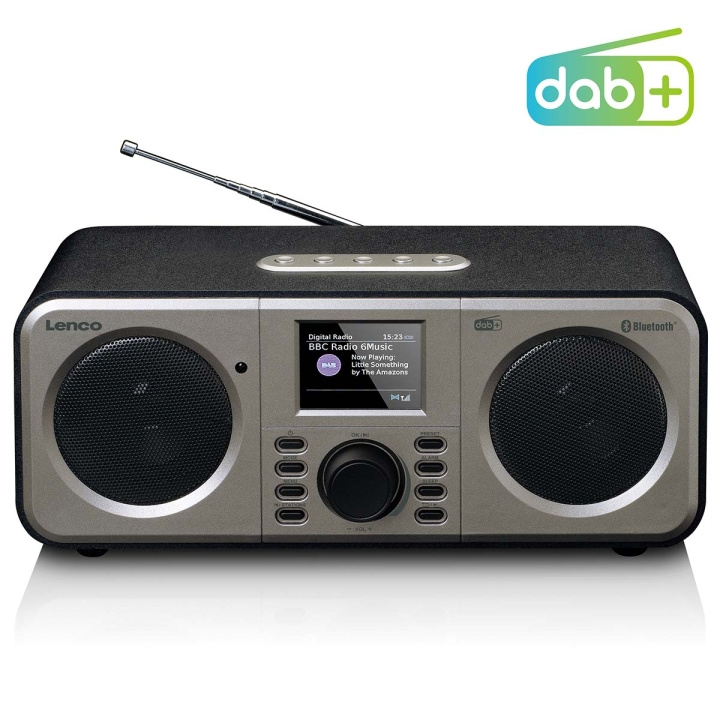 Lenco Stereo DAB+ FM-radio met Bluetooth® Zwart in de groep HOME ELECTRONICS / Audio & Beeld / Thuisbioscoop, Hifi en Draagbaar / Radio & Wekkers / Draadloze audiozender bij TP E-commerce Nordic AB (D14671)