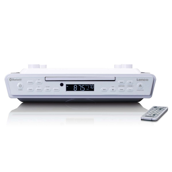 Lenco Keukenklokradio met CD Bluetooth® en afstandsbediening Wit in de groep HOME ELECTRONICS / Audio & Beeld / Thuisbioscoop, Hifi en Draagbaar / Radio & Wekkers / Draadloze audiozender bij TP E-commerce Nordic AB (D14673)