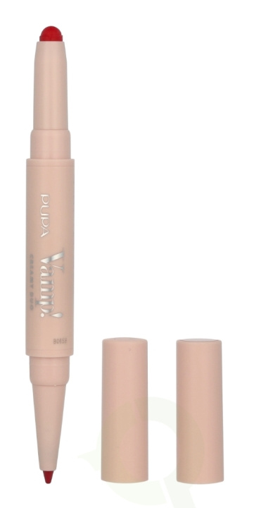 Pupa Milano Pupa Vamp! Creamy Duo Lip Pencil 1 g #012 Cherry Red / Lipstick 0,8g / Pencil 0,2g in de groep BEAUTY & HEALTH / Makeup / Lippen / Lippen liner bij TP E-commerce Nordic AB (D14786)