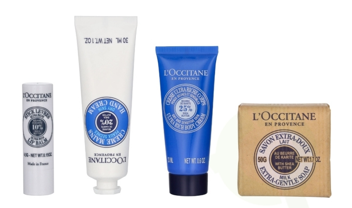 L\'Occitane Shea Butter Giftset 104.5 ml Body Cream 20ml/Hand Cream 30ml/Soap 50g/Lip Balm 4,5g in de groep BEAUTY & HEALTH / Cadeausets / Cadeausets voor haar bij TP E-commerce Nordic AB (D14831)