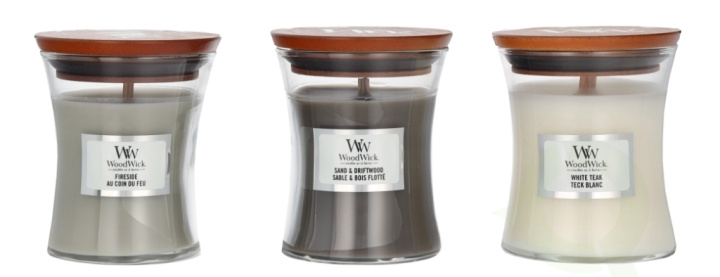 WoodWick Hourglass Deluxe Giftset 255 g 3x85gr in de groep BEAUTY & HEALTH / Geuren & Parfum / Overige geuren / Geurkaarsen bij TP E-commerce Nordic AB (D14840)