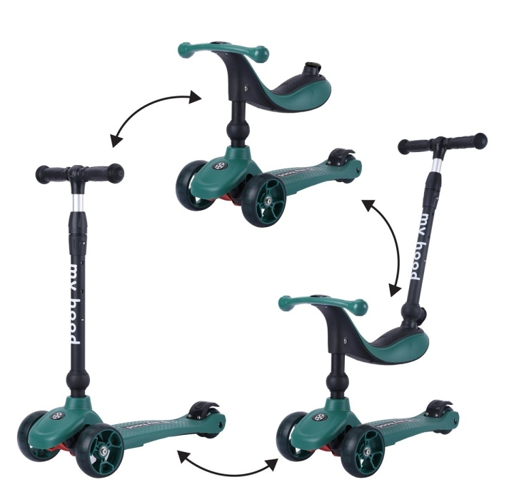 My Hood Kick\'n Ride step - Groen (505143) in de groep SPEELGOED, KINDER- & BABYPRODUCTEN / Buitenspeelgoed / Fietsen & Steppen bij TP E-commerce Nordic AB (D14932)