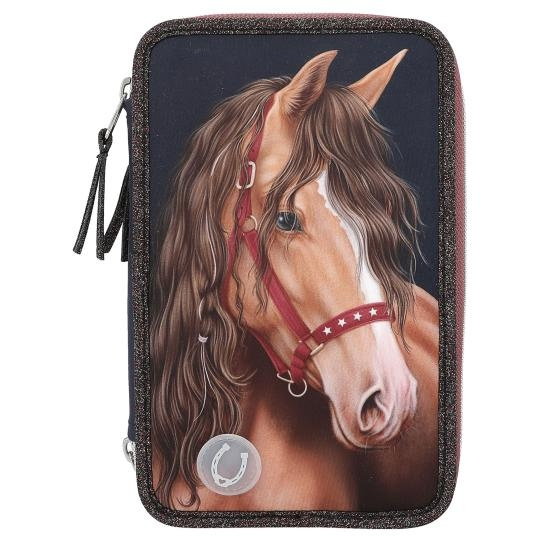 Miss Melody Drievoudig Etui LED GLITTER Paard ( 0413190 ) in de groep SPEELGOED, KINDER- & BABYPRODUCTEN / Speelgoed / Etui bij TP E-commerce Nordic AB (D14938)