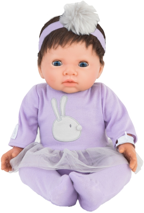 Tiny Treasure Pop met bruin haar en paarse tutu jurk (30140) in de groep SPEELGOED, KINDER- & BABYPRODUCTEN / Speelgoed / Docks & Accessoires bij TP E-commerce Nordic AB (D14981)