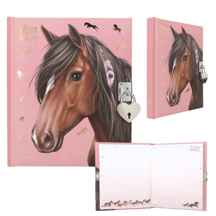 Miss Melody Dagboek, paard met feder ( 0412968 ) in de groep SPEELGOED, KINDER- & BABYPRODUCTEN / Speelgoed / Tekenen & Tellen bij TP E-commerce Nordic AB (D14989)