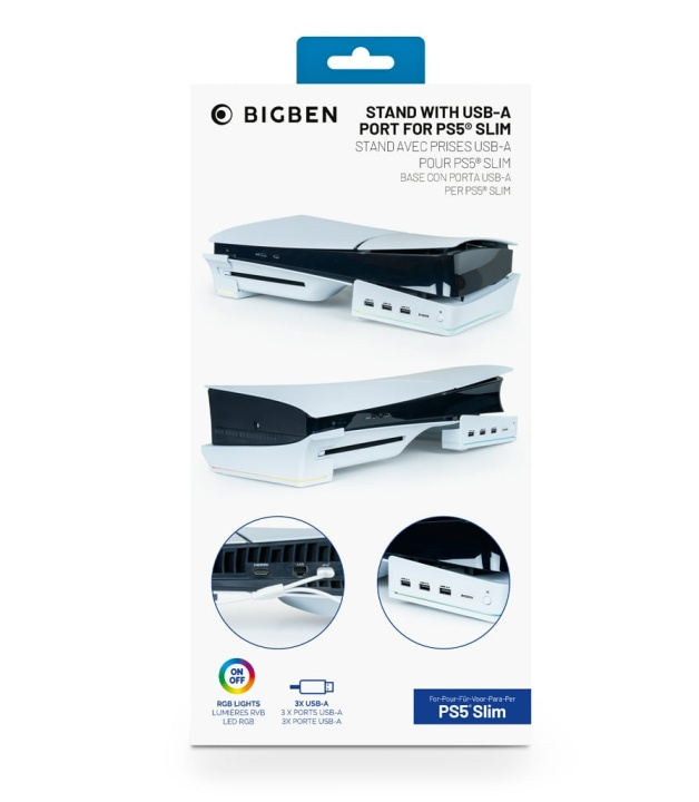 NACON Horizontaal Hub Station RGB/USB Hub, Wit PS5 Slim in de groep HOME ELECTRONICS / Spelconsoles en accessoires / Sony PlayStation 5 bij TP E-commerce Nordic AB (D15121)