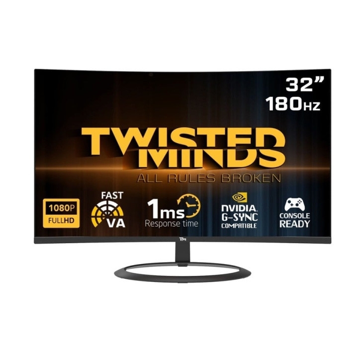 Twisted Minds 32 HDR (R1500) FHD 180Hz VA 1ms HDMI2.0 Gaming Monitor TM32CFHD180VA in de groep COMPUTERS & RANDAPPARATUUR / Computermonitor / Computermonitoren bij TP E-commerce Nordic AB (D15178)