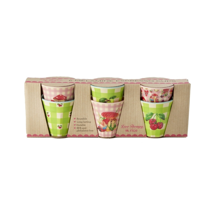 RICE 6 Melamine Espresso Kopjes Print van Love Therapy in de groep HUISHOUDEN & TUIN / Keukengerei / Overige keukengereedschap bij TP E-commerce Nordic AB (D15235)