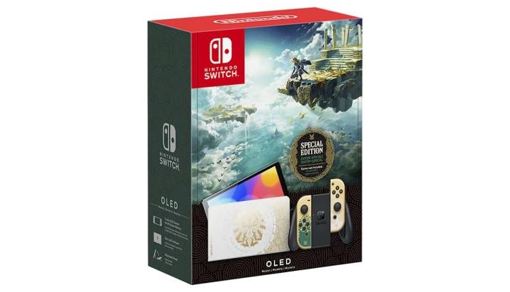 Nintendo Switch OLED Console (The Legend of Zelda: Tears of the Kingdom Edition) in de groep HOME ELECTRONICS / Spelconsoles en accessoires / Nintendo Switch / Consoles bij TP E-commerce Nordic AB (D15272)