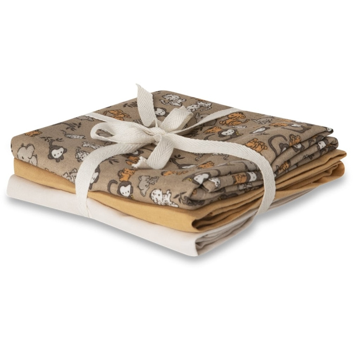 That\'s Mine Bora Muslin Doek 3-pack - Jungle friends - Onesize in de groep SPEELGOED, KINDER- & BABYPRODUCTEN / Kindertextiel / Babydekens bij TP E-commerce Nordic AB (D15305)