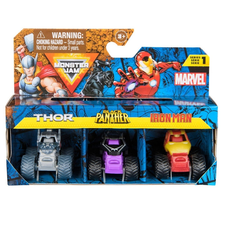 Monster Jam Mini 1:87 Marvel 3 Bundel asst (6070229) in de groep SPEELGOED, KINDER- & BABYPRODUCTEN / Speelgoed / Speelgoedauto\'s bij TP E-commerce Nordic AB (D15326)