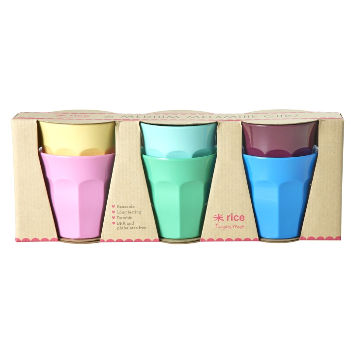 RICE Melamine bekers - Show Your Colors - Medium in de groep SPORT, VRIJE TIJD & HOBBY / Leuke dingen / Bekers bij TP E-commerce Nordic AB (D15340)