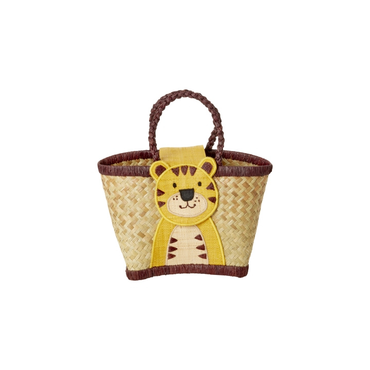 RICE Raffia kindertas met tijgersluiting - (KIBAG-TIG) in de groep SPEELGOED, KINDER- & BABYPRODUCTEN / Reizen / Kindertassen bij TP E-commerce Nordic AB (D15352)