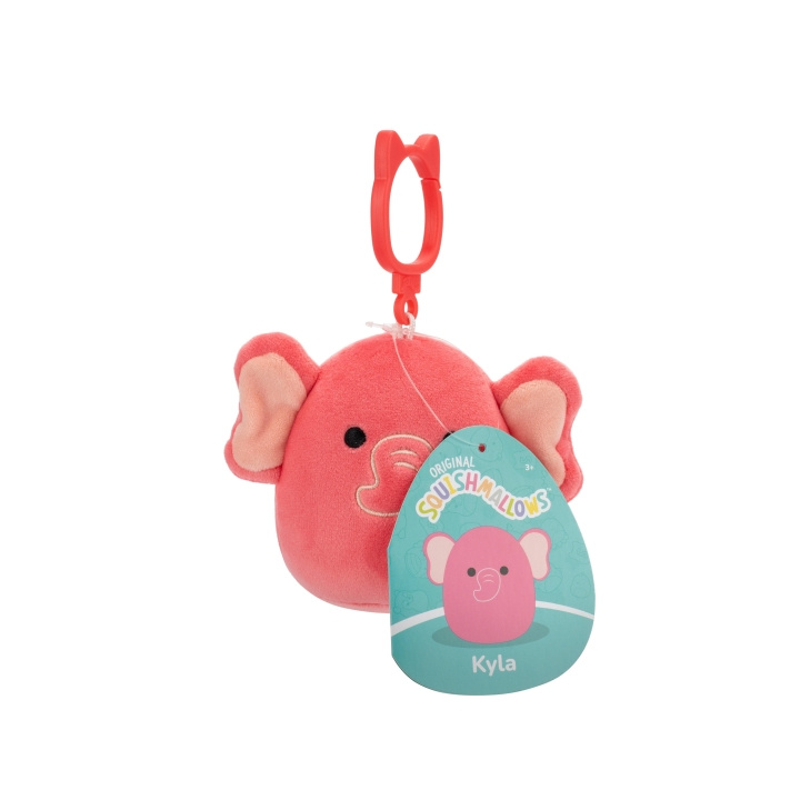 Squishmallows 9 cm P22 Clip On - Kyla Roze Olifant in de groep SPEELGOED, KINDER- & BABYPRODUCTEN / Babyspeelgoed / Knuffels bij TP E-commerce Nordic AB (D15374)
