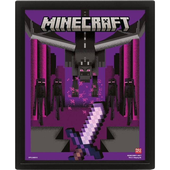 Pyramid International MINECRAFT (ENDER DRAGON DUEL) LENTICULAIRE POSTER in de groep SPORT, VRIJE TIJD & HOBBY / Leuke dingen / Verzamelobjecten bij TP E-commerce Nordic AB (D15446)