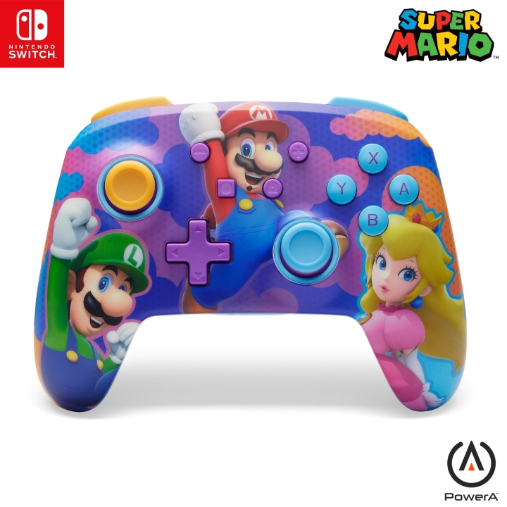 PowerA Verbeterde draadloze controller - Color Splash Heroes Nintendo Switch) in de groep HOME ELECTRONICS / Spelconsoles en accessoires / Nintendo Switch / Accessoires bij TP E-commerce Nordic AB (D15503)