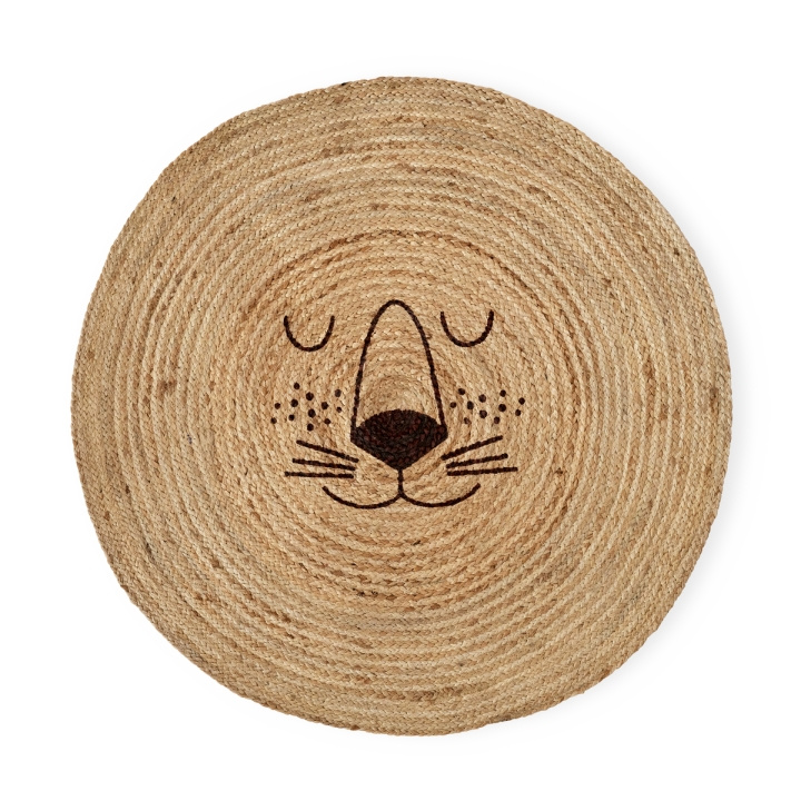 RICE Jute vloermaat met leeuwengezicht - Natuurlijk in de groep HUISHOUDEN & TUIN / Interieur / Deurmatten bij TP E-commerce Nordic AB (D15537)