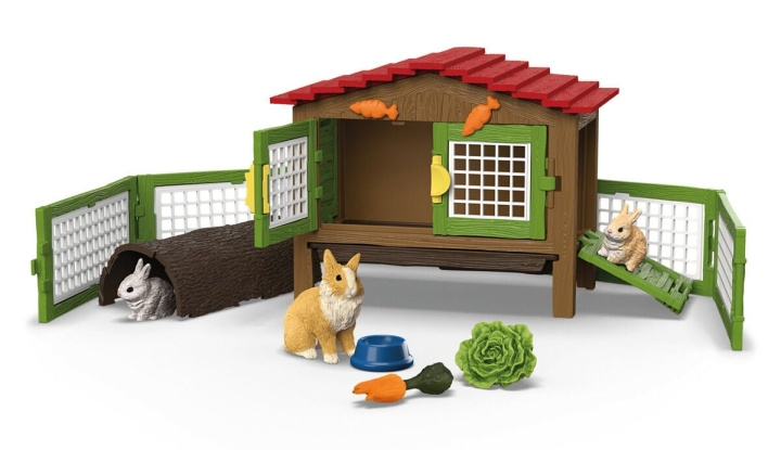 Schleich Konijnenhok met 3 konijnen - (42728) in de groep SPEELGOED, KINDER- & BABYPRODUCTEN / Speelgoed / Speelset bij TP E-commerce Nordic AB (D15558)