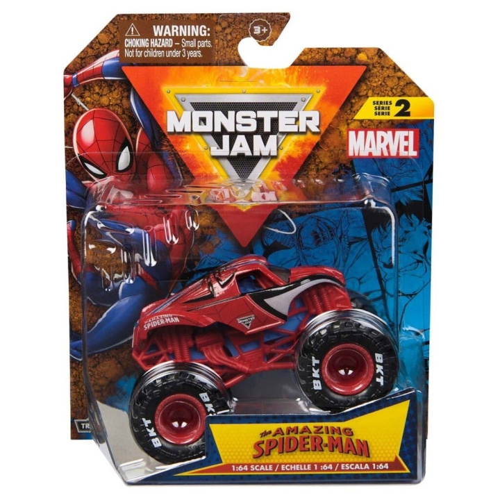 Monster Jam 1:64 Marvel Enkel Pak - Spider Man (6071945) in de groep SPEELGOED, KINDER- & BABYPRODUCTEN / Speelgoed / Speelgoedauto\'s bij TP E-commerce Nordic AB (D15616)
