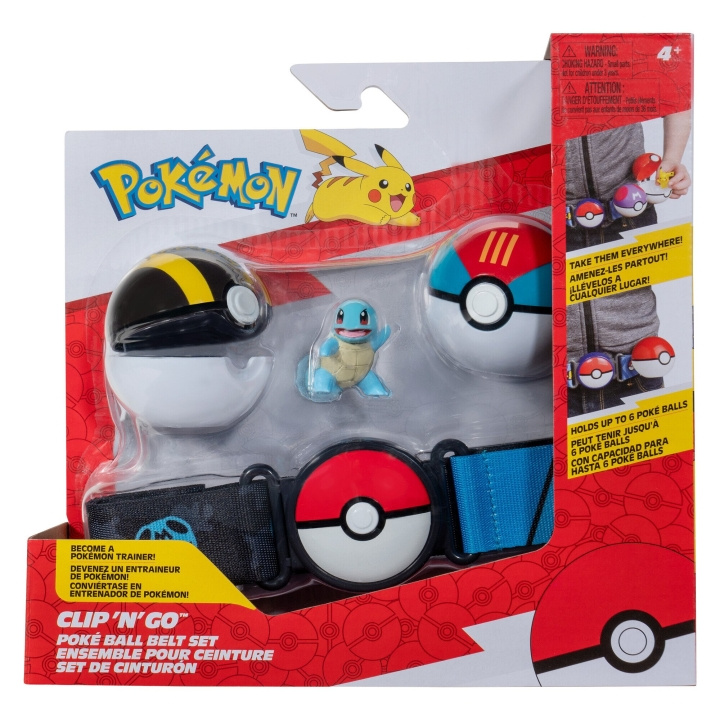 Pokémon Clip N Go Riem Set Squirtle (PKW3648) in de groep SPEELGOED, KINDER- & BABYPRODUCTEN / Speelgoed / Speelset bij TP E-commerce Nordic AB (D15663)