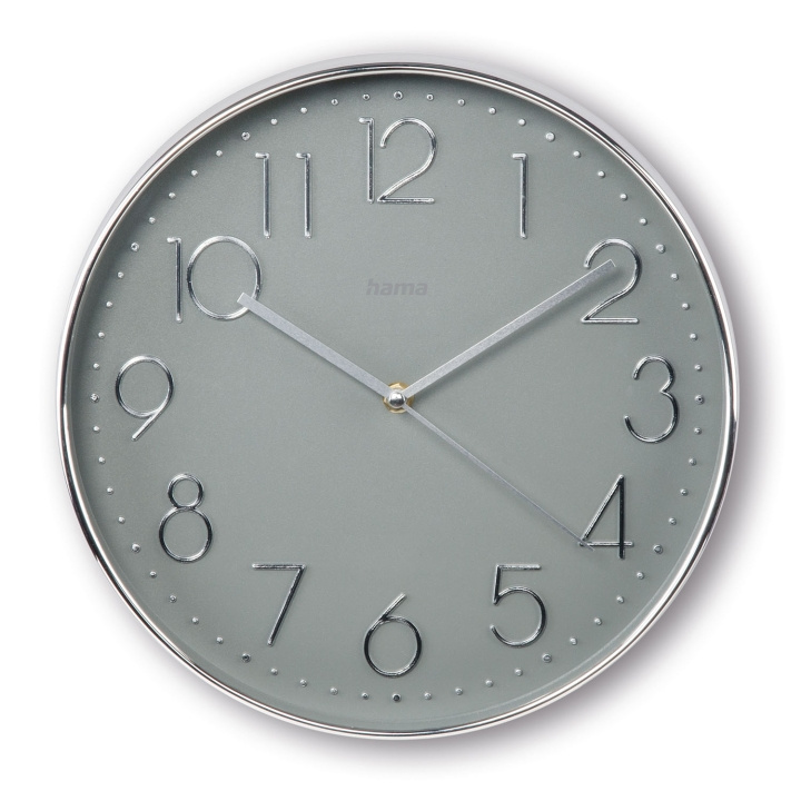 Hama Väggklocka Corsica Silver 30cm in de groep HUISHOUDEN & TUIN / Horloges & Tellers / Wandklokken bij TP E-commerce Nordic AB (D15806)